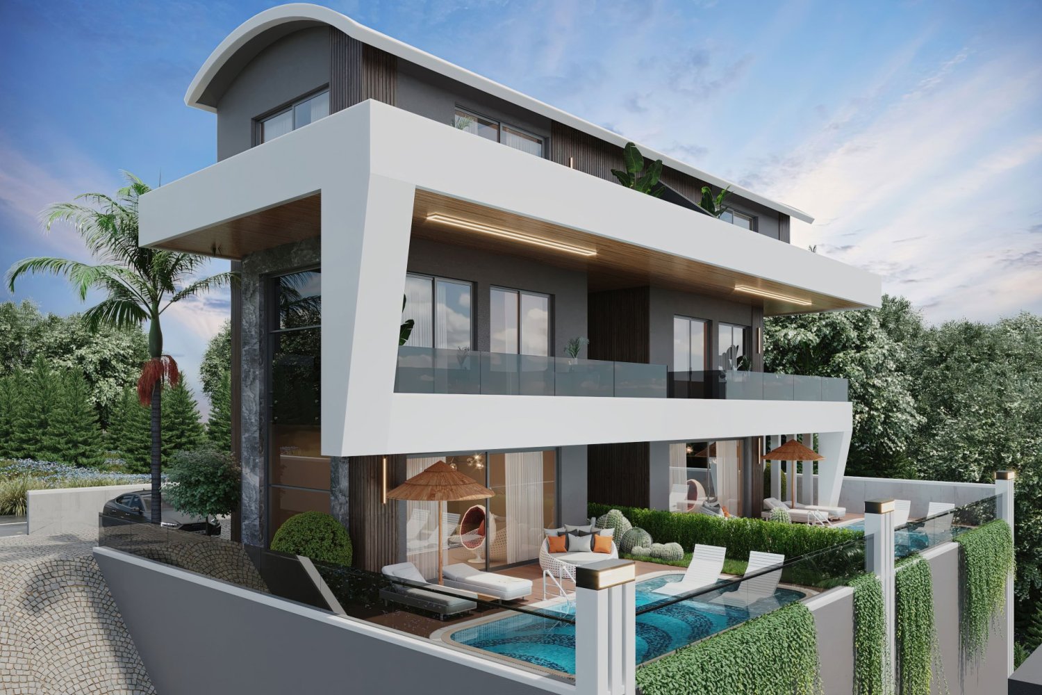 Villa 3+1 in Alanya, Turkey No. 49460