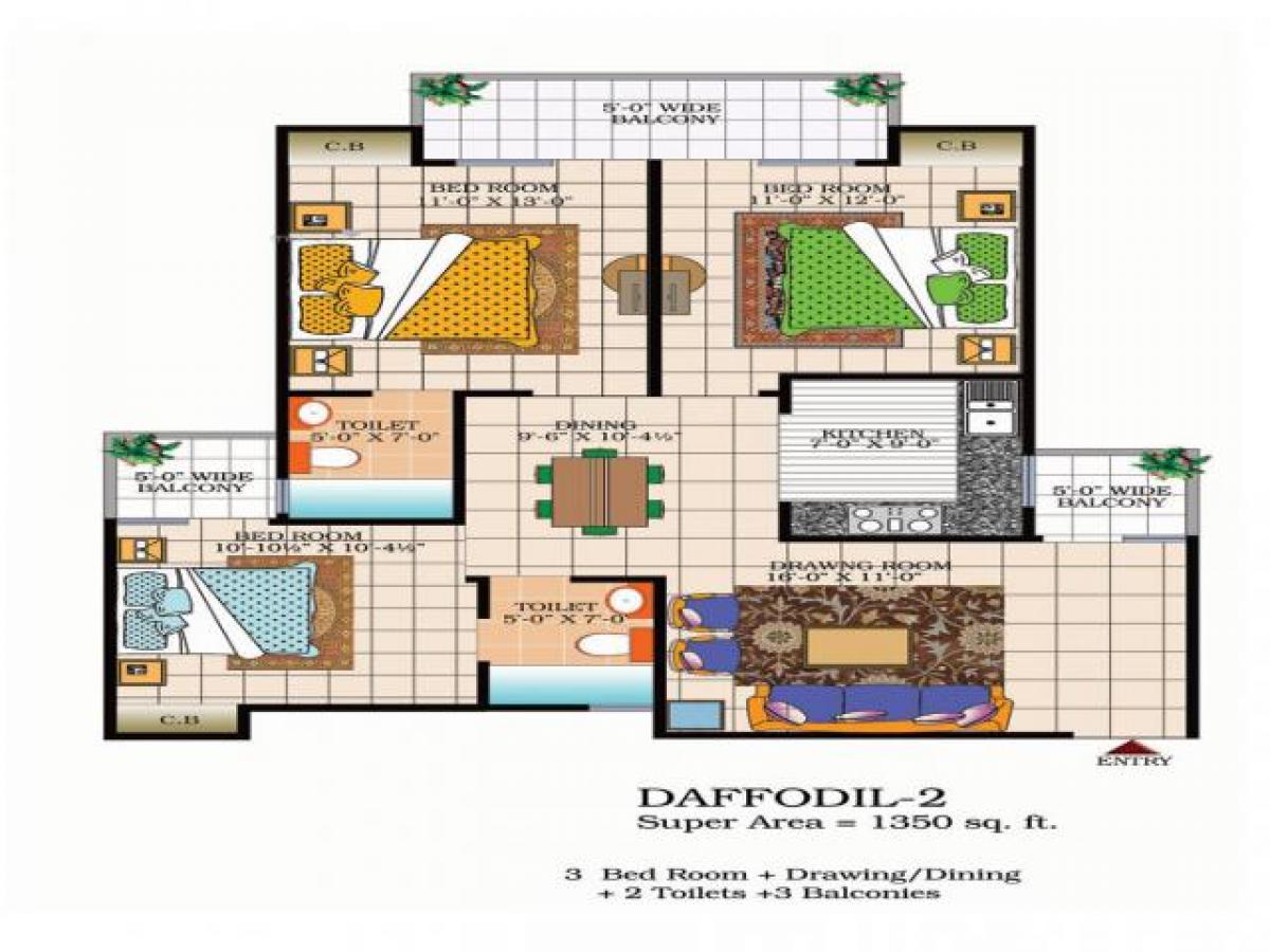 3 Schlafzimmer Haus in Ghaziabad, India, Nr. 56255