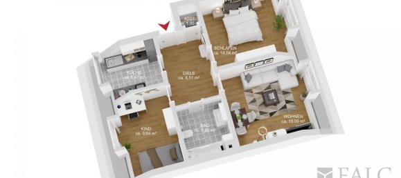 Apartamento de 2 dormitorios en Essen, Germany No. 28457 8