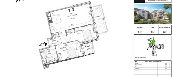 Apartamento de 2 dormitorios en Perros-Guirec, France No. 317471 3