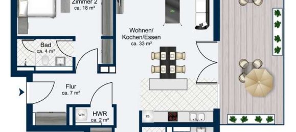 3 غرف نوم شقة في Lichterfelde, Germany رقم 46561 10