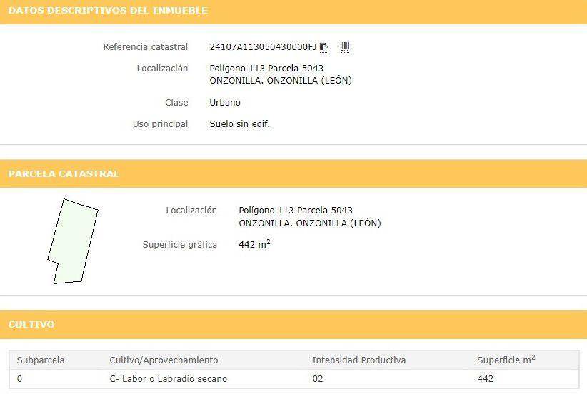 Terreno en Onzonilla, Spain 442 m² No. 28998