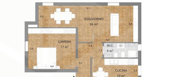 Apartamento de 3 divisões em Ciampino, Italy N.º 21312 2