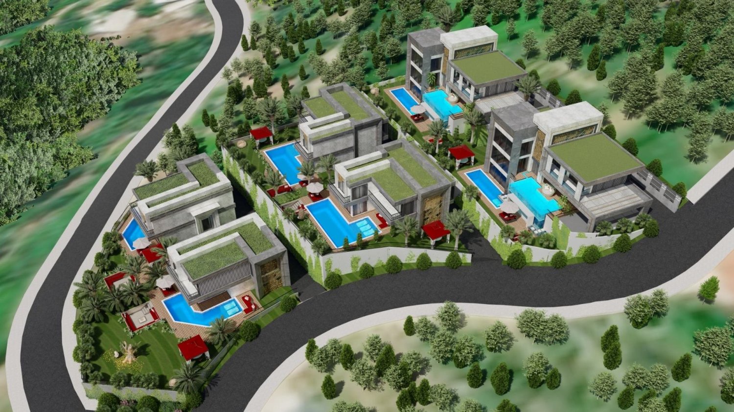 Вилла 4+1 в Каргыджак, Турция № 12977