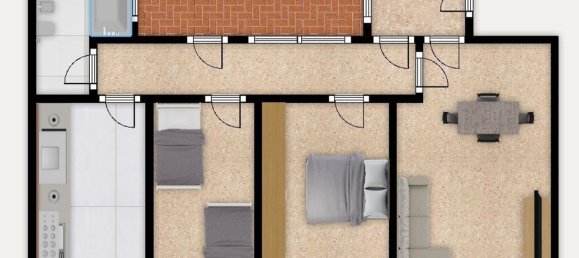 3 rooms Apartment in Rome, Italy No. 162558 18