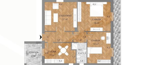 4-salle Appartement à Ciampino, Italy No. 18497 2