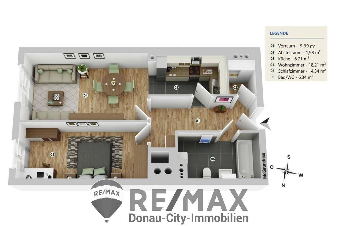2 rooms Apartment in Stockerau, Austria No. 199454