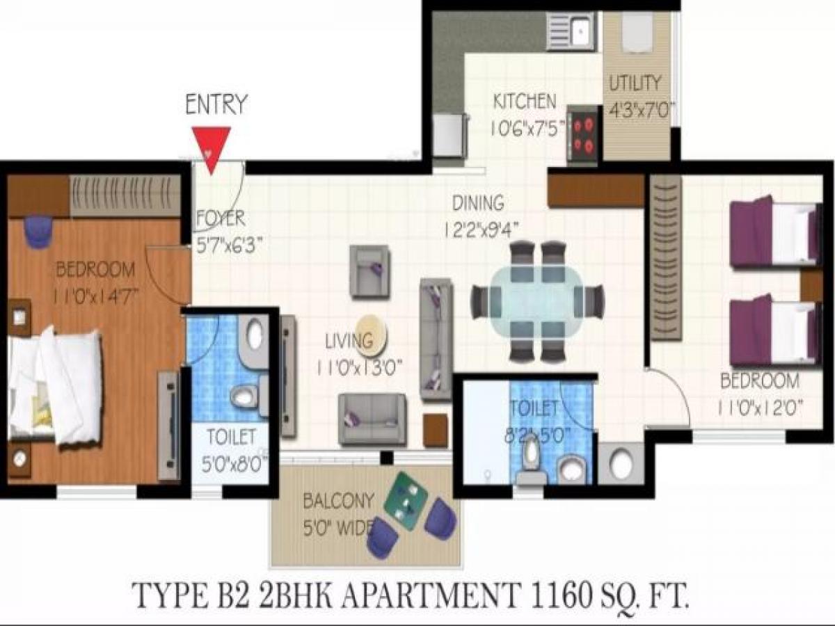 2 bedrooms House in Bangalore, India No. 52866