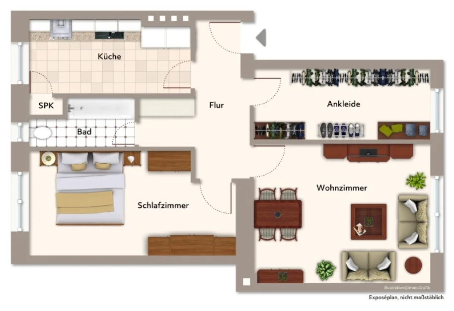 Apartamento de 2 dormitorios en Schmargendorf, Germany No. 50936