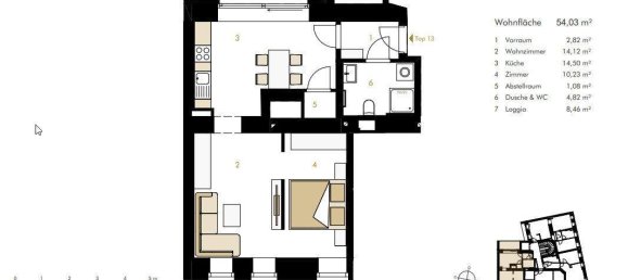 2-salle Appartement à Brigittenau, Austria No. 188503 4