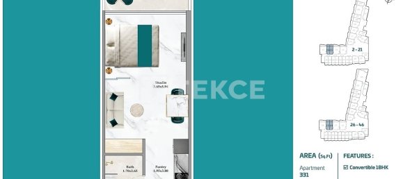 1 Schlafzimmer Wohnung in Dubai, UAE, Nr. 106408 27