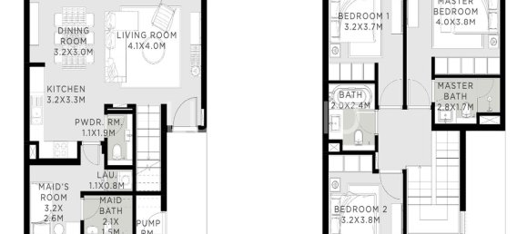 Adosado de 3 dormitorios en The Valley, UAE No. 100636 19