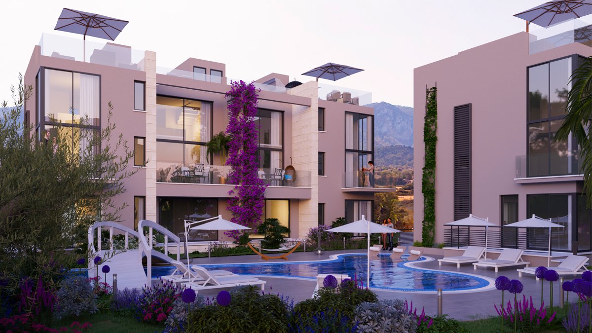 2 غرف نوم بانتهاوس في Esentepe, Northern Cyprus رقم 16221