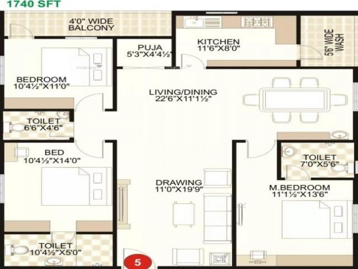 3 bedrooms House in Guntur, India No. 44393