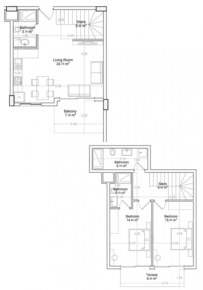 Penthouse 2+1 à Yekta Green Life Gazipasa Residence, Gazipasa, Turkey No. 39511 1