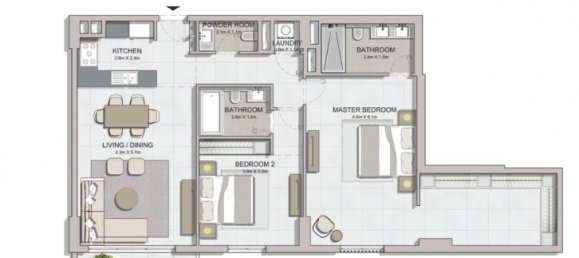 Apartamento de 2 dormitorios en Jumeirah, UAE No. 11 10
