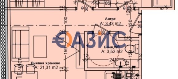 Apartamento de 2 dormitorios en Burgas, Bulgaria No. 815 13