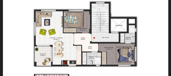 2-Zimmer Wohnung in Oba, Turkey, Nr. 29904 12