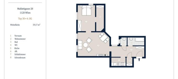 2 rooms Apartment in Meidling, Austria No. 196491 15