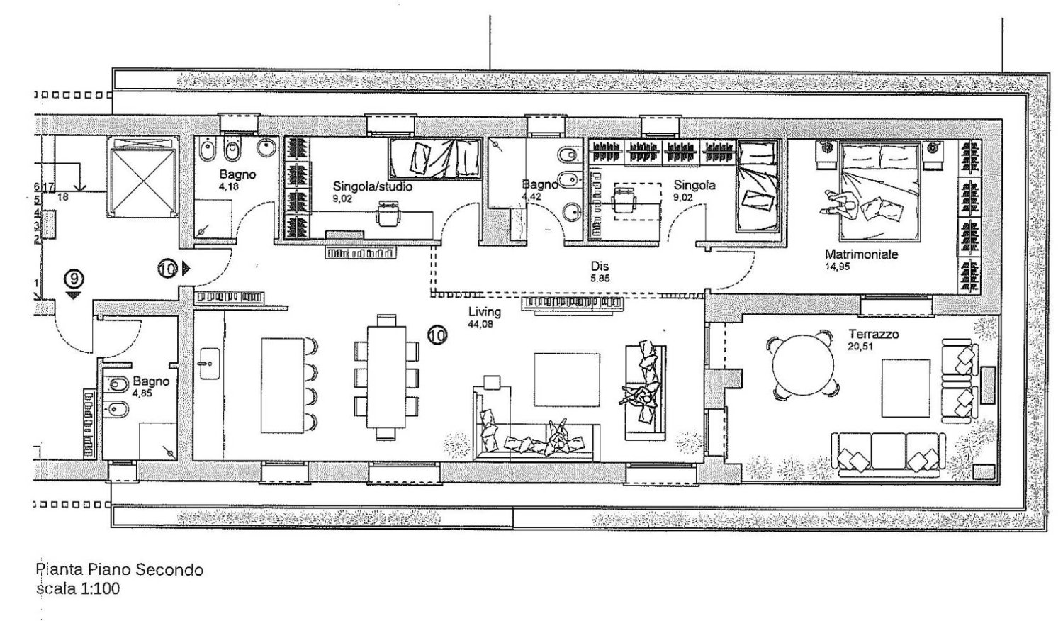 3 chambres Penthouse à Ravenna, Italy No. 104124