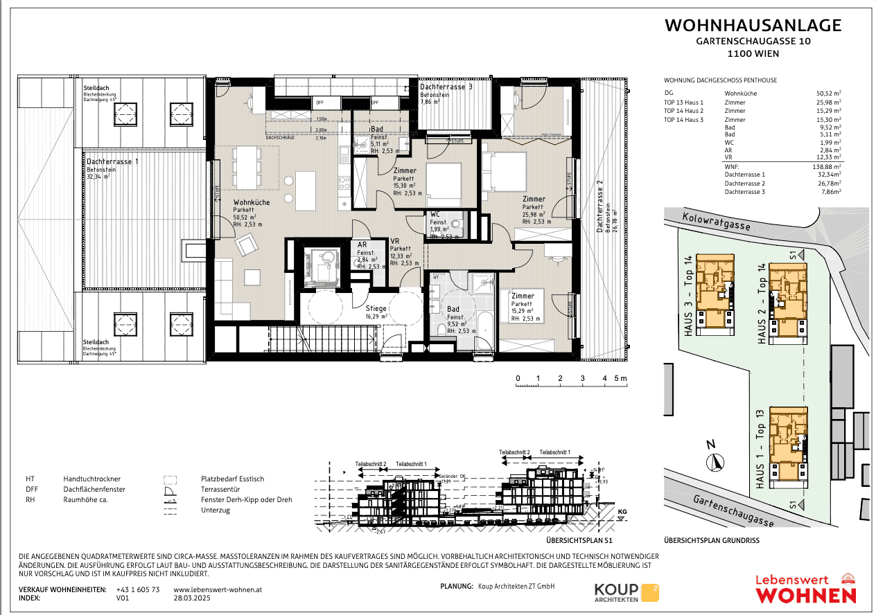 3 Schlafzimmer Penthouse in Favoriten, Austria, Nr. 213144
