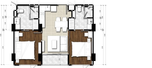 Condominio de 2 dormitorios en The Panora Phuket Phuket, Thailand No. 29389 6