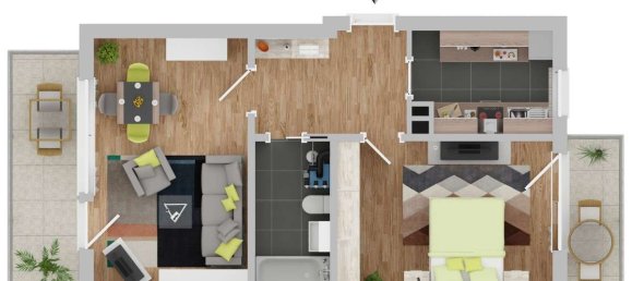 Apartamento T1 em Ludwigshafen am Rhein, Germany N.º 70075 2