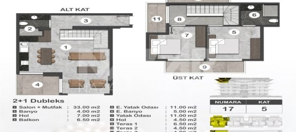 Apartment 3+1 in Alanya, Turkey No. 14416 21