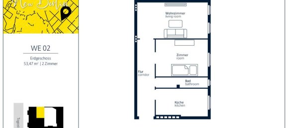 Квартира с 2 комнатами в Веддинг, Германия № 39305 3