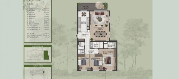 3 rooms Apartment in Basaksehir, Turkey No. 27471 12