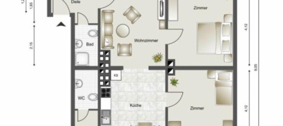 2 chambres Appartement à Neu-Ulm, Germany No. 348616 10