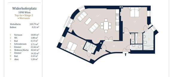 Apartamento de 3 habitaciónes en Alsergrund, Austria No. 12766 14