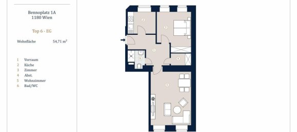 2-salle Appartement à Josefstadt, Austria No. 90562 13