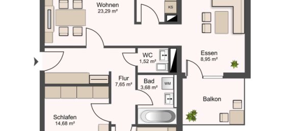Apartamento de 2 dormitorios en Boblingen, Germany No. 35037 8