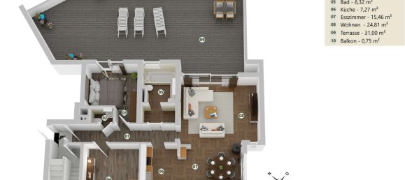 2 chambres Penthouse à Esslingen, Germany No. 245054 6