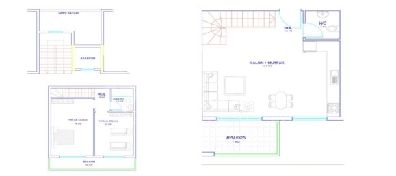 Apartamento 1+1 em Oba, Turkey N.º 14302 29
