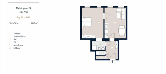 2-salle Appartement à Meidling, Austria No. 198231 17