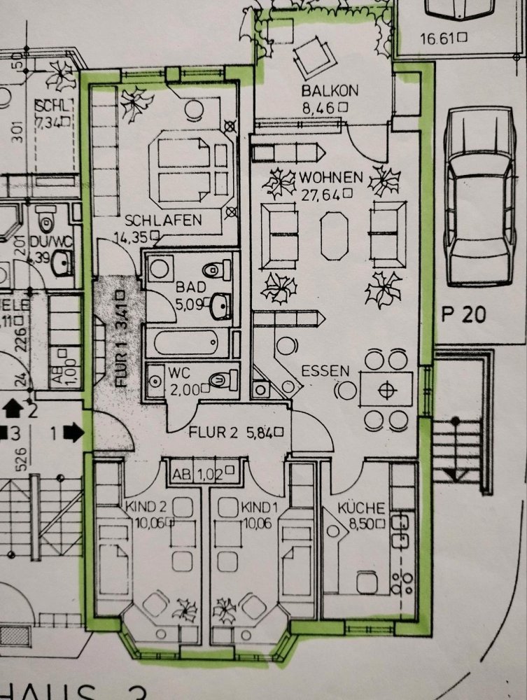 Квартира с 3 спальнями в Штраубинг, Германия № 308760