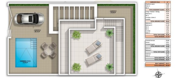 3 غرف نوم فيلا في San Miguel de Salinas, Spain رقم 9246 5