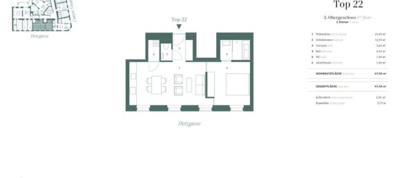 Apartamento de 2 habitaciónes en Vienna, Austria No. 70306 13