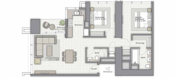 2 chambres Appartement à FORTE, Dubai, UAE No. 61128 5