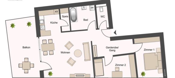 Квартира с 3 комнатами в Фомп, Австрия № 136644 7