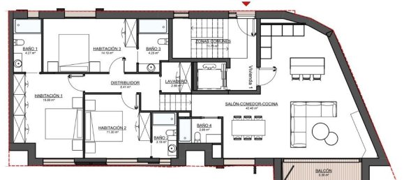 3 Schlafzimmer Wohnung in Lleida, Spain, Nr. 168865 2