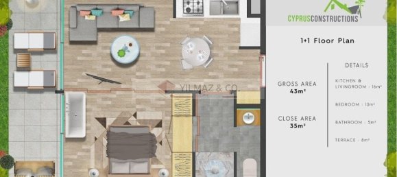 1 bedroom Apartment in Mari, Cyprus No. 23808 8