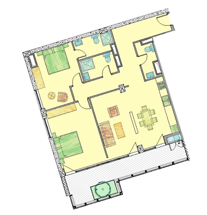 2 bedrooms Apartment in Tbilisi, Georgia No. 1232