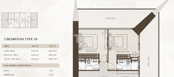 Apartamento de 1 dormitorio en Business Bay, UAE No. 24917 11
