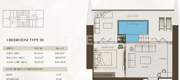 Apartamento de 1 dormitorio en Business Bay, UAE No. 24917 10