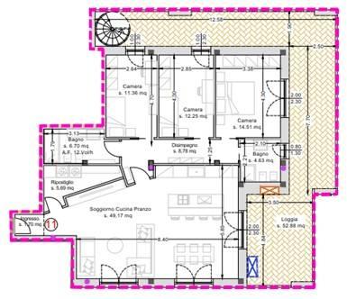 5-Zimmer Penthouse in Crema, Italy, Nr. 158321