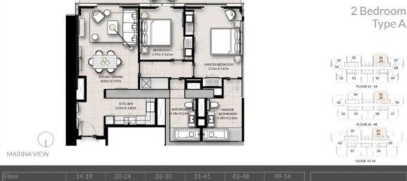 2 Schlafzimmer Wohnung in Dubai Marina, UAE, Nr. 3828 8