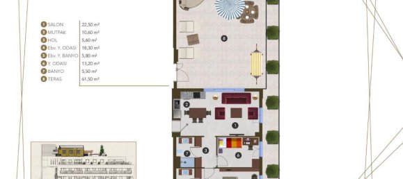 3 rooms Apartment in Altintash, Turkey No. 9708 24